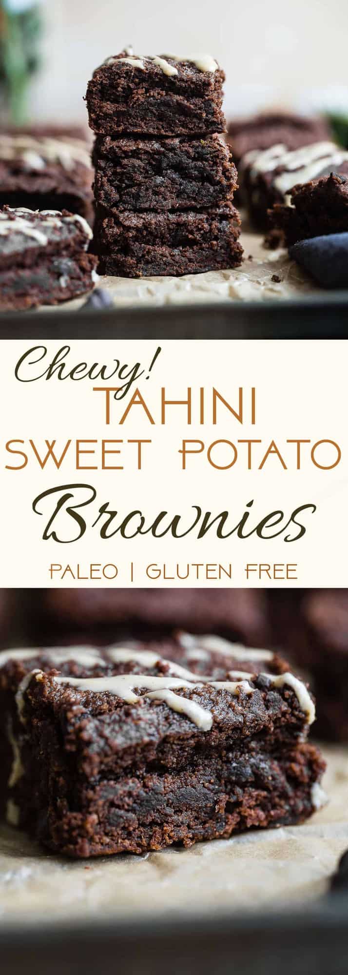 Paleo Sweet Potato Brownies - These healthy brownies are SO dense, chewy and moist! No one will believe they use sweet potato and are gluten/grain/dairy and refined sugar free! | #Foodfaithfitness | #Paleo #Glutenfree #Healthy #Brownies #Grainfree
