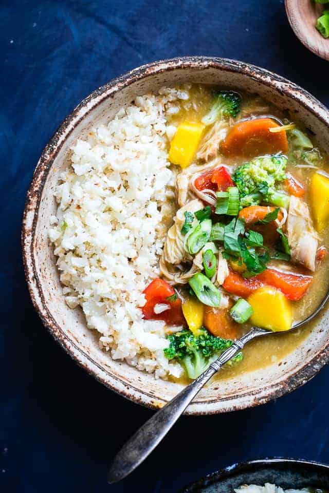 Slow Cooker Mango Chicken Curry | Food Faith Fitness