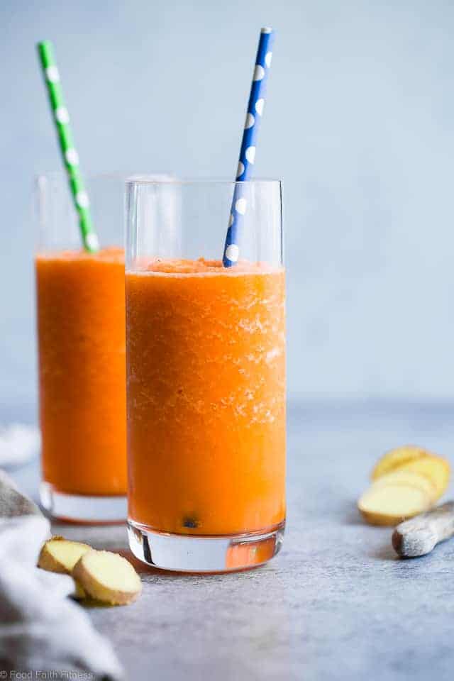 Orange Carrot Smoothie with Ginger | Food Faith Fitness