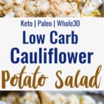 Cauliflower Potato Salad collage photo