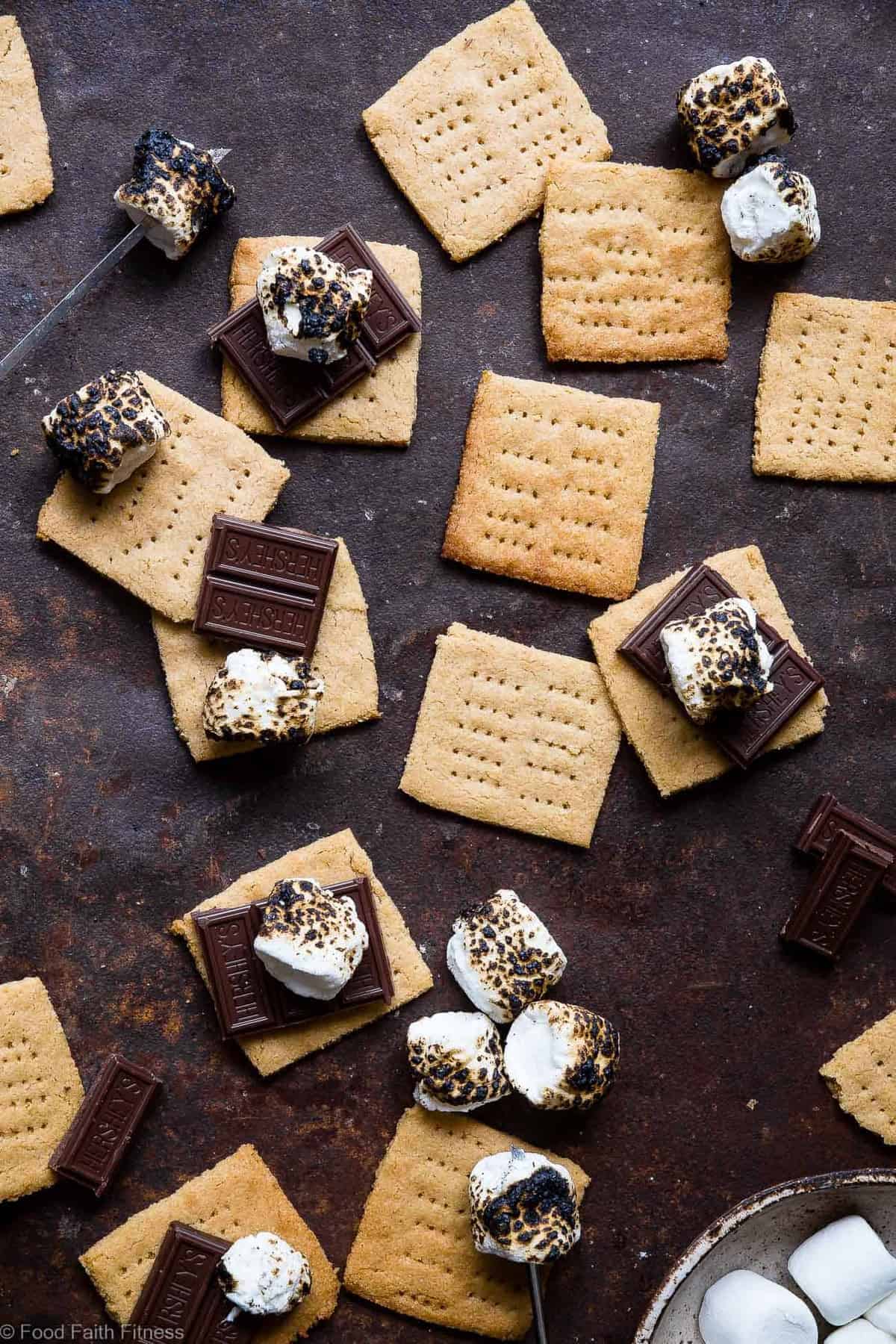 Low Carb Gluten Free Graham Crackers with Almond Flour - These healthy, homemade keto graham crackers are SO much better than store bought that you'll never believe they are paleo friendly, sugar free and only 6 simple ingredients! | #Foodfaithfitness | #Keto #LowCarb #Glutenfree #paleo #Healthy