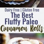The Best Paleo Cinnamon Rolls - These gluten free cinnamon rolls are a simple, wholesome remake of the classic baked good that you can't even tell is healthy, and gluten/dairy free! SO soft, fluffy and YUMMY! | #Foodfaithfitness | #Paleo #Glutenfree #Healthy #Dairyfree #Cinnamonrolls