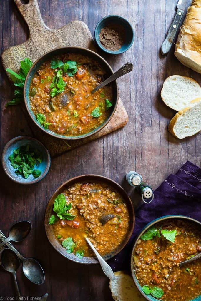Moroccan Instant Pot Hearty Vegetable Beef Soup | Food Faith Fitness