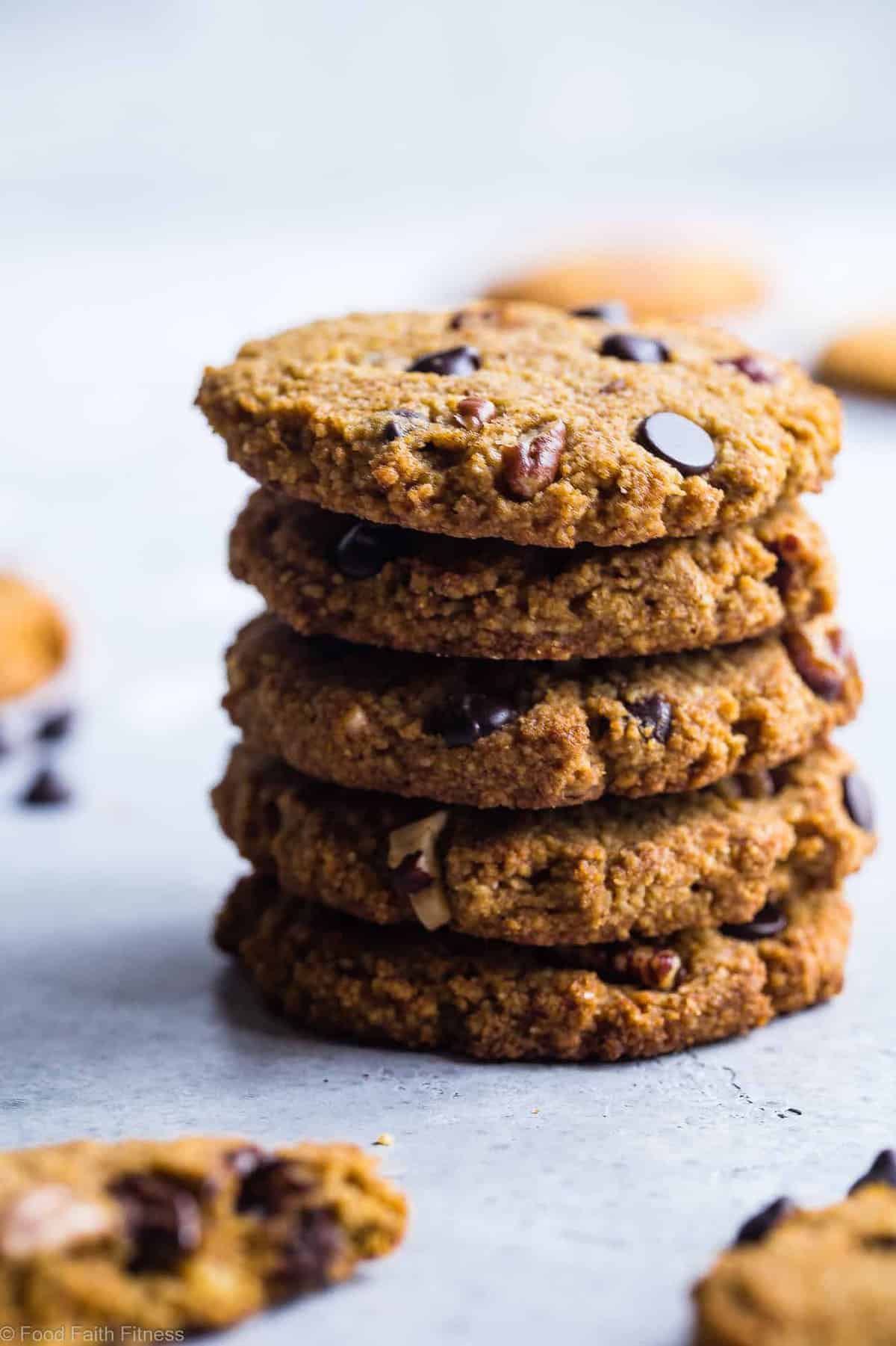 a stack of Low Carb Keto Pumpkin Cookies