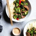 Easy Whole30 Low Carb Beef and Broccoli - This keto beef and broccoli is an EASY, one-pot weeknight meal that even picky eaters will love! So much yummier and healthier than takeout too! | #Foodfaithfitness | #Glutenfree #Keto #Paleo #Lowcarb #Whole30