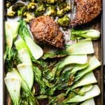 Asian Miso Steak Sheet Pan Dinner - This Sheet Pan Dinner is an EASY weeknight meal with bold, Asian flavor! This is a healthy, low carb and keto dinner that you will make over and over! Guaranteed to please a crowd! | #Foodfaithfitness | #Glutenfree #Keto #Lowcarb #Healthy #Asian