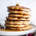 Cottage Cheese Protein Pancakes - These easy pancakes naturally gluten free and protein packed! Make them ahead for healthy breakfasts or make them on weekends! Great for kids and adults. | #Foodfaithfitness |