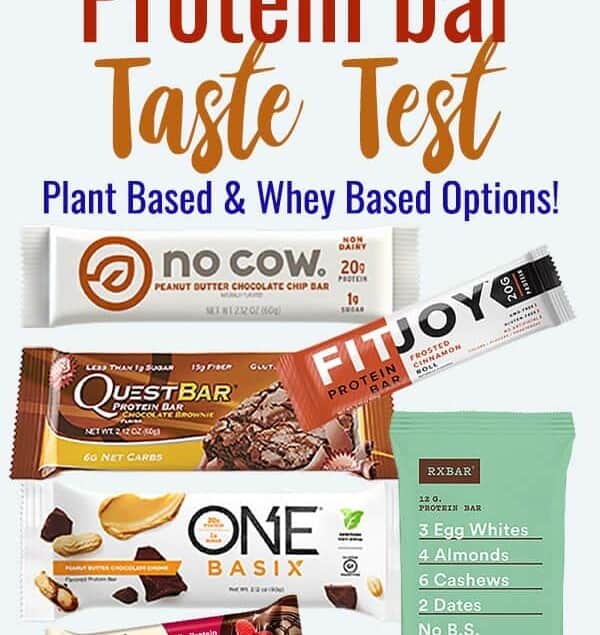 The Great Protein Bar Taste Test - We tasted 6 popular protein bars to make this protein bars review! Each are graded on taste and texture and include gluten free, plant based and whey protein bars. Come find out the best ones! | #Foodfaithfitness | #Nutrition #Healthy #glutenfree #plantbased #proteinbars