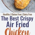 Collage image of 2 photos of Air Fryer Breaded Chicken Breast
