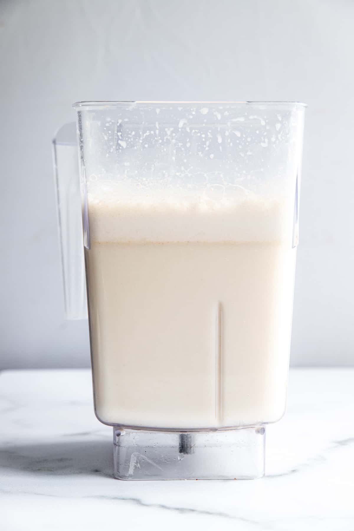 oatmilk in a blender