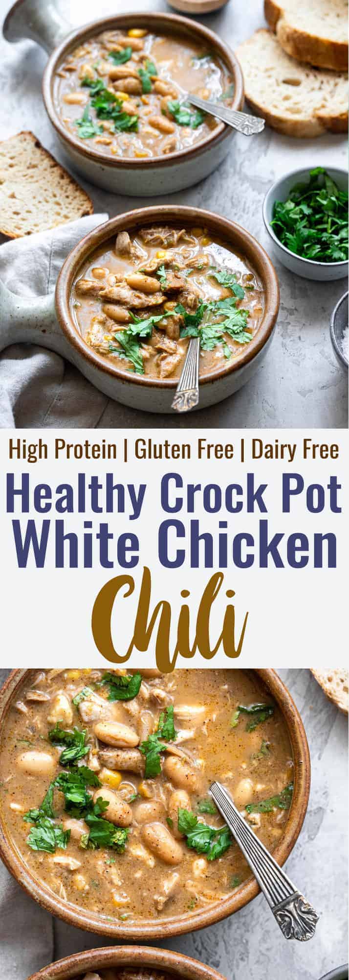 Crockpot White Chicken Chili Photo Collage