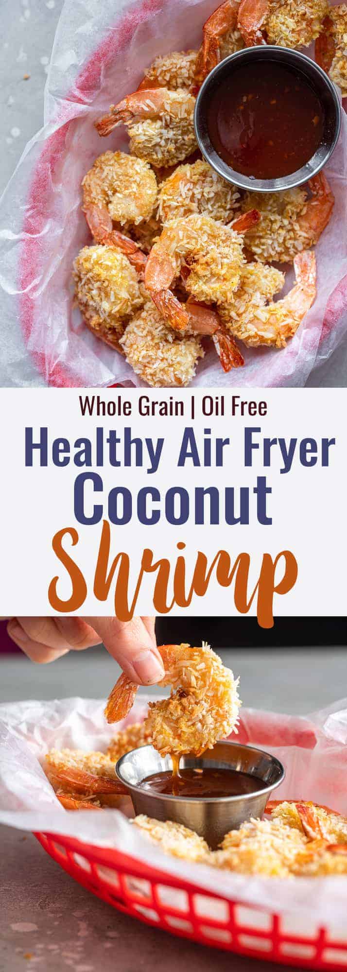 Air Fryer Coconut Shrimp collage image