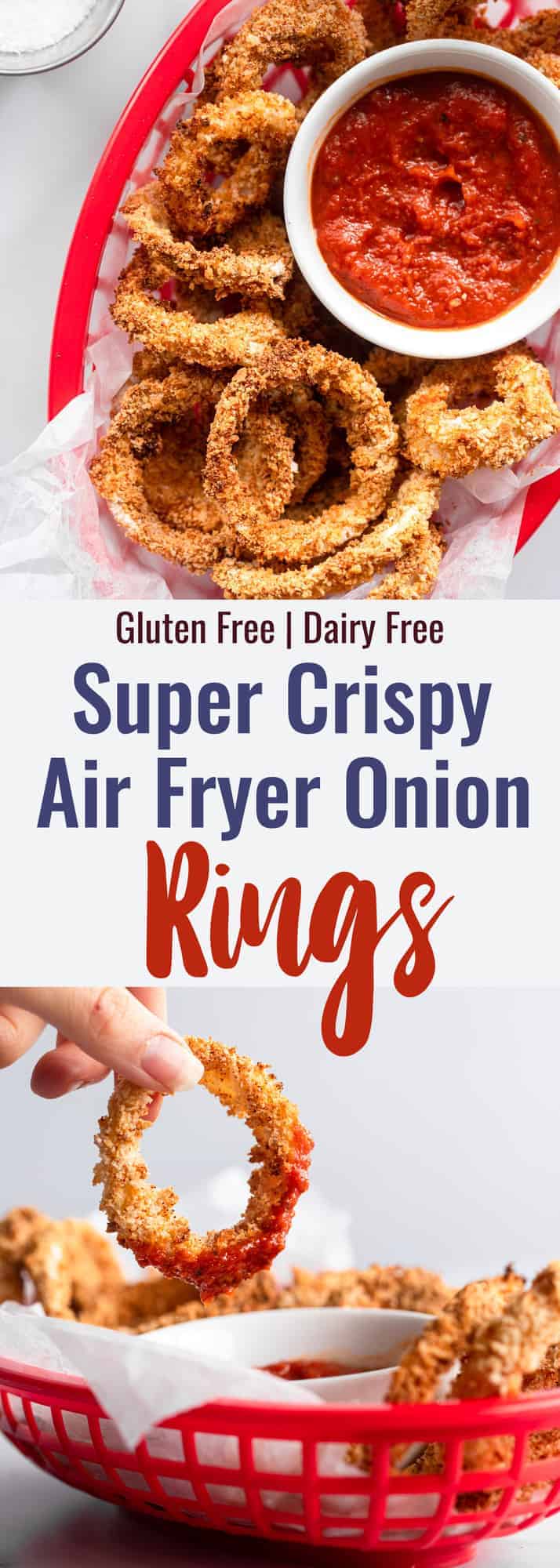 Air Fried Onion Rings collage photo