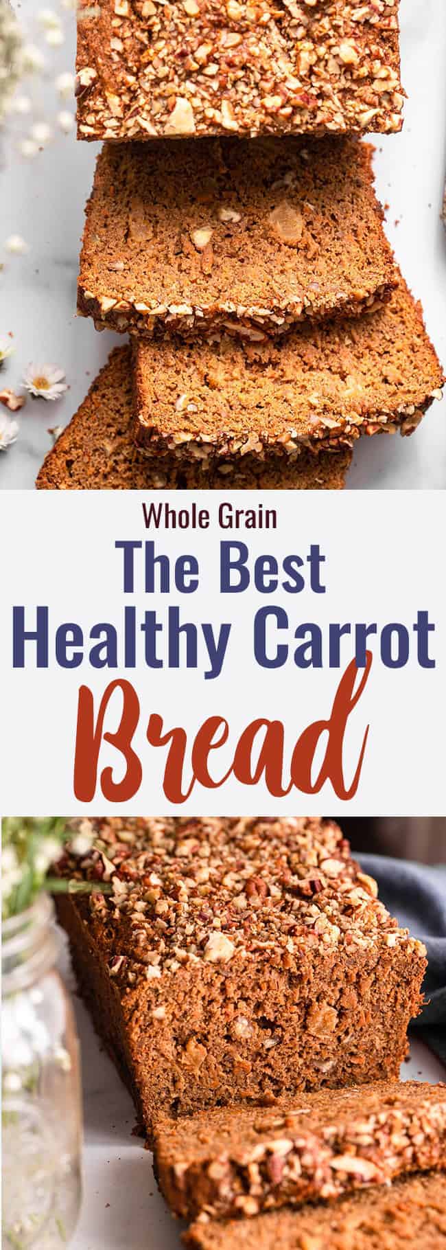 Healthy Carrot Bread collage photo