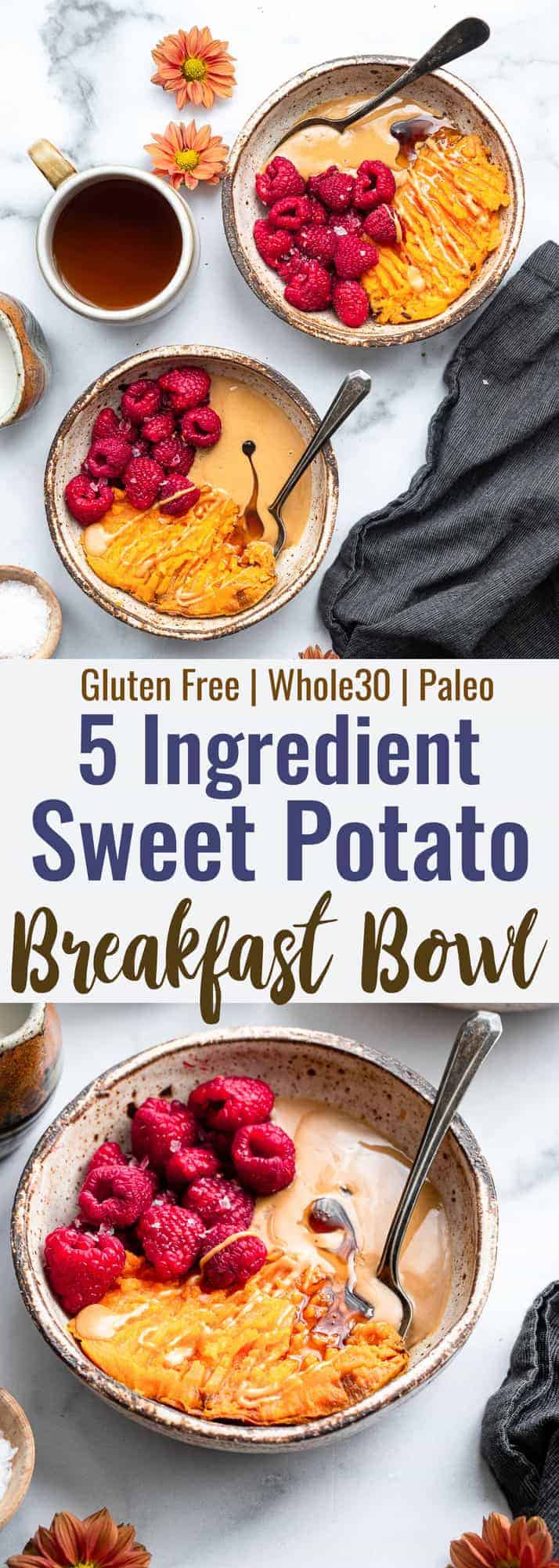 sweet potato breakfast bowl collage photo