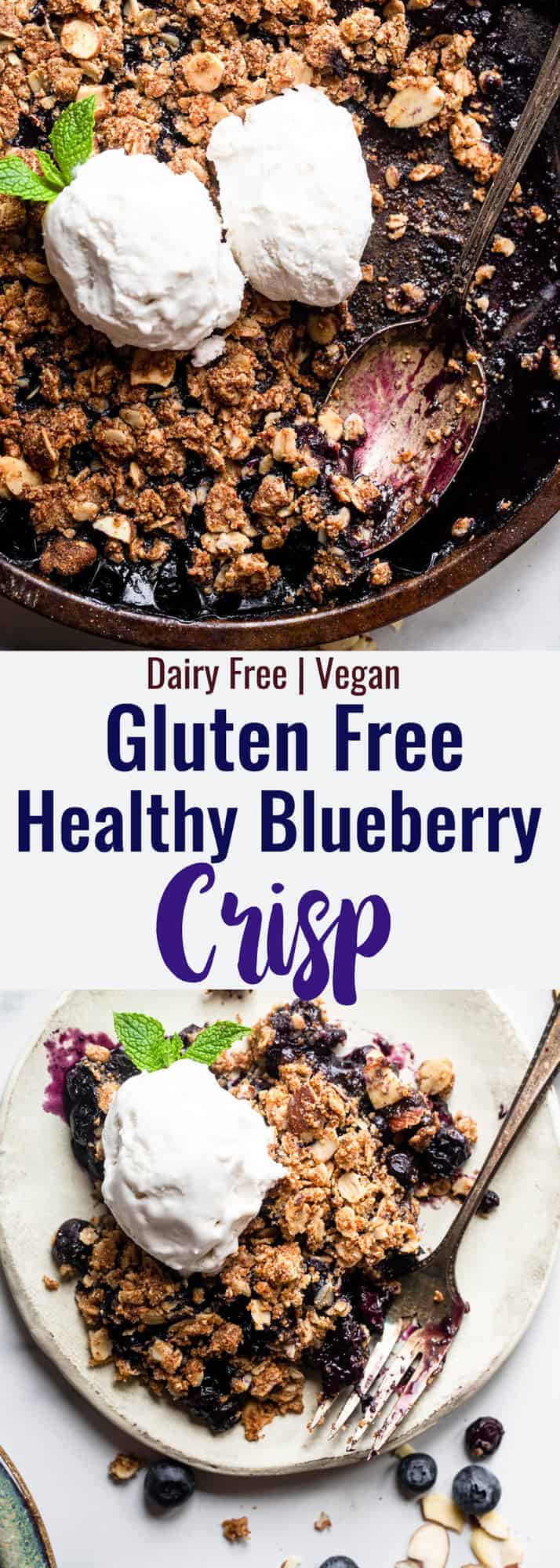 Gluten Free Blueberry Crisp collage photo