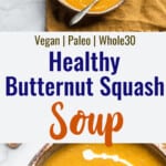 Instant Pot Butternut Squash Soup collage photo