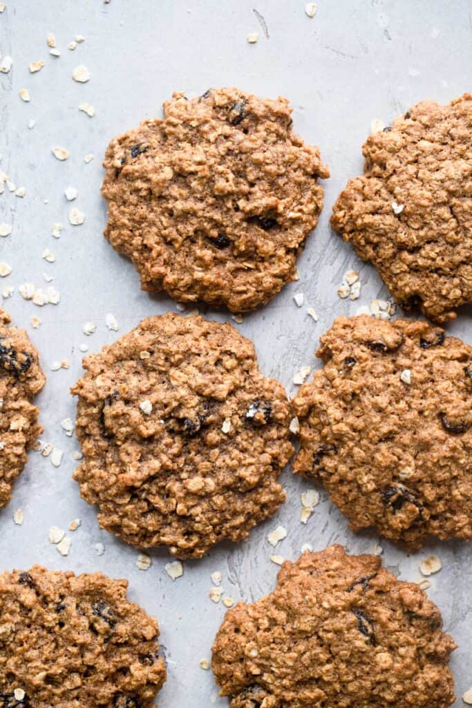 Healthy Oatmeal Cookies on a table