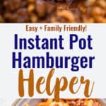Instant Pot Hamburger Helper collage photo