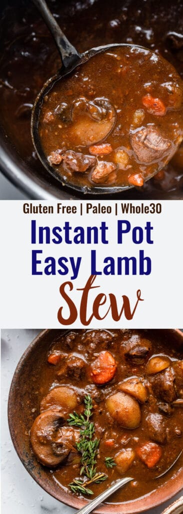 Instant Pot Lamb Stew collage photo
