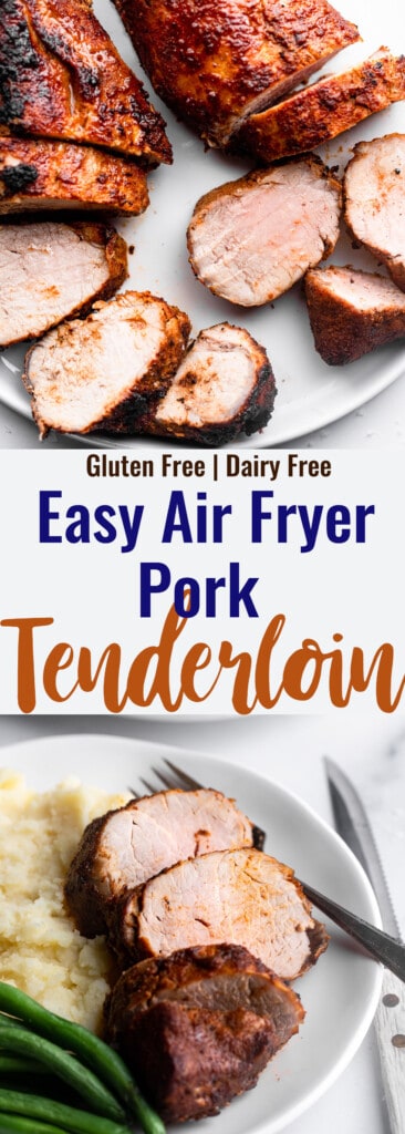 Air Fryer Pork Tenderloin collage photo