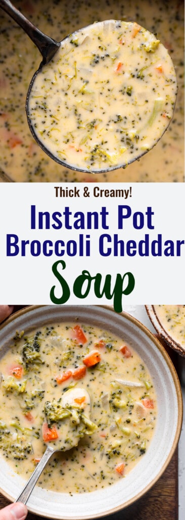 Instant Pot Broccoli Cheddar Photo Collage