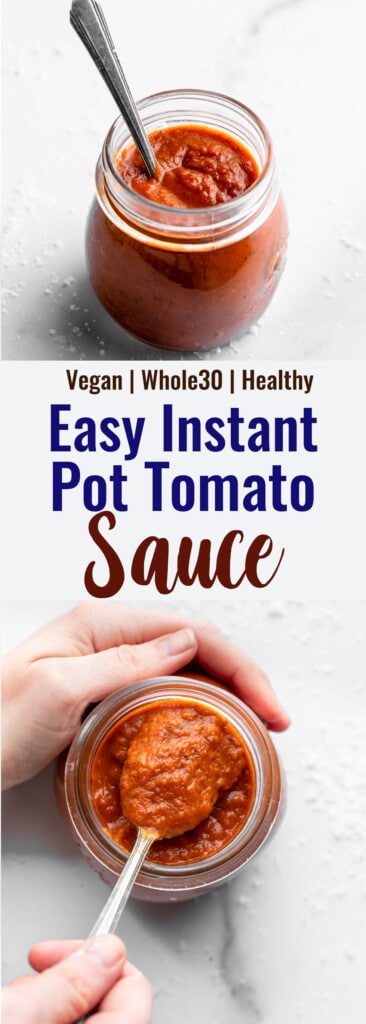 Instant Pot Tomato Sauce collage photo