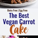 Vegan Carrot Cake collage photo