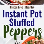 Instant Pot Stuffed Peppers collage photo