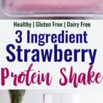 Strawberry Protein Shake collage photo