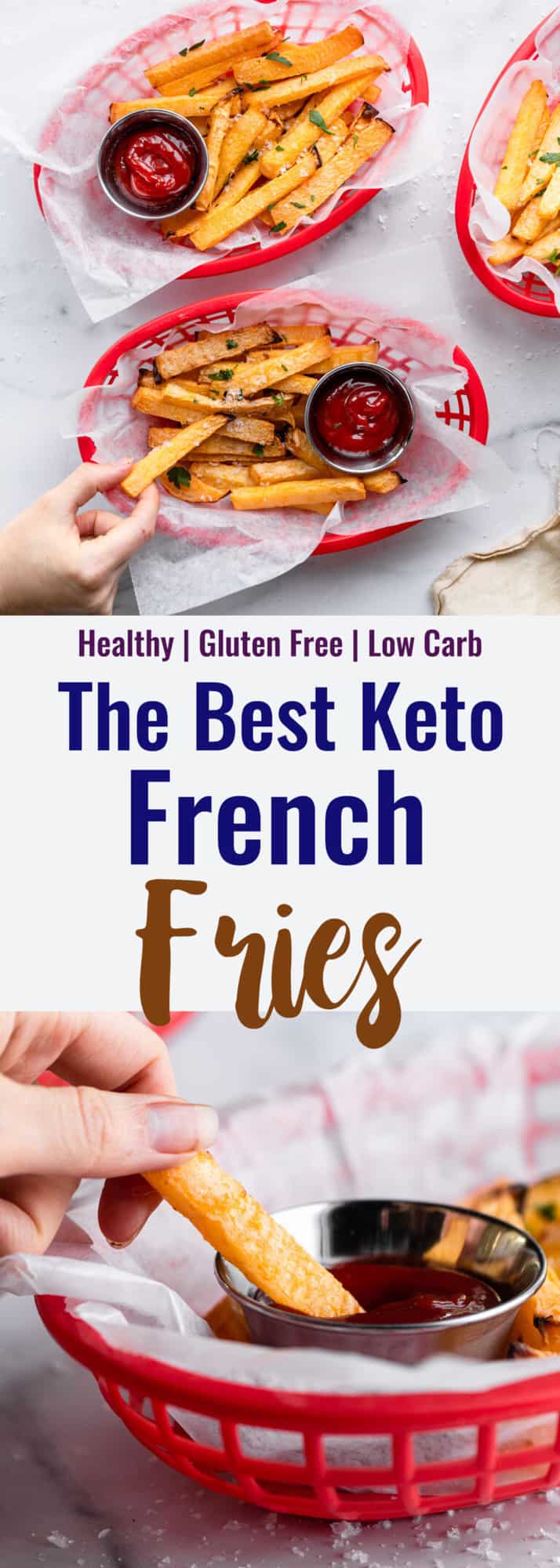 Keto French Fries collage photo