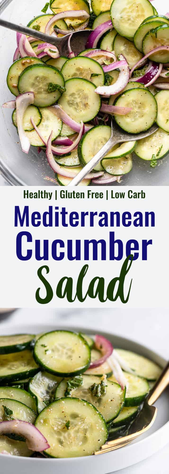 Mediterranean Cucumber Salad photo collage