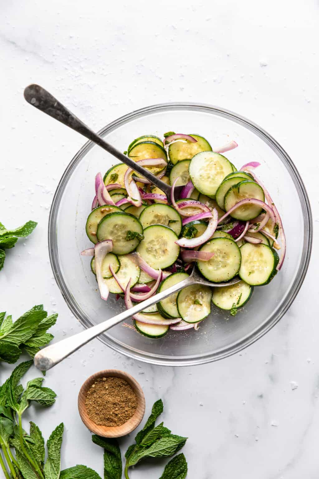 Mediterranean Cucumber Salad - Food Faith Fitness