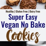 Vegan No Bake Cookies collage photo