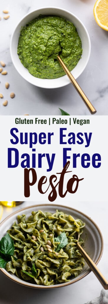 Dairy Free Pesto collage photo