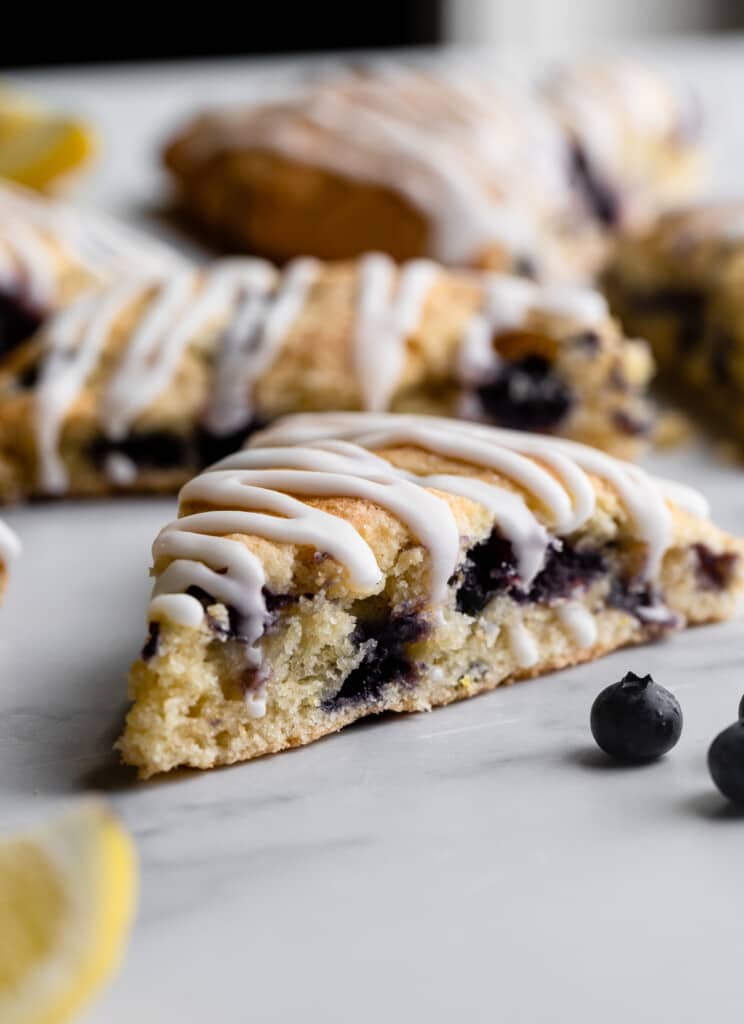 a slice of Gluten Free Scones with Blueberries