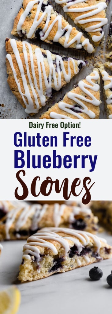 Gluten Free Scones with Blueberries collage photo