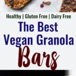Vegan Granola Bars collage photo
