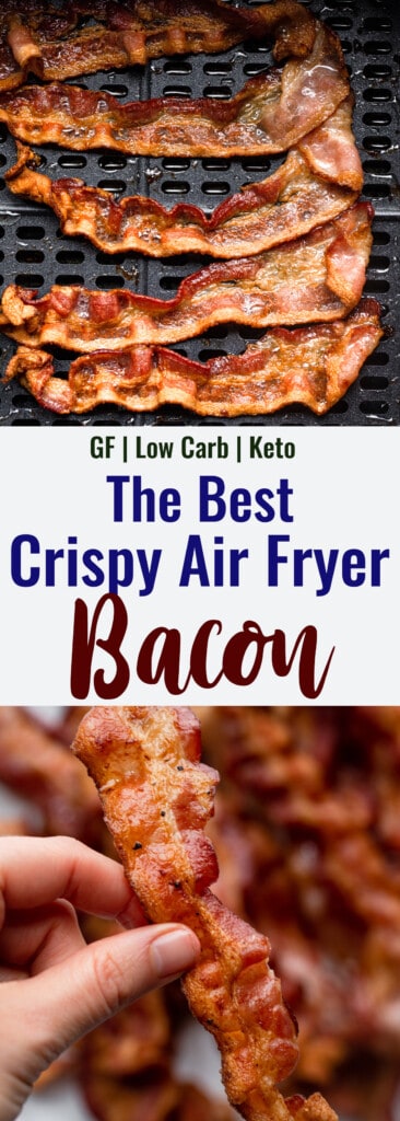air fryer bacon collage photo
