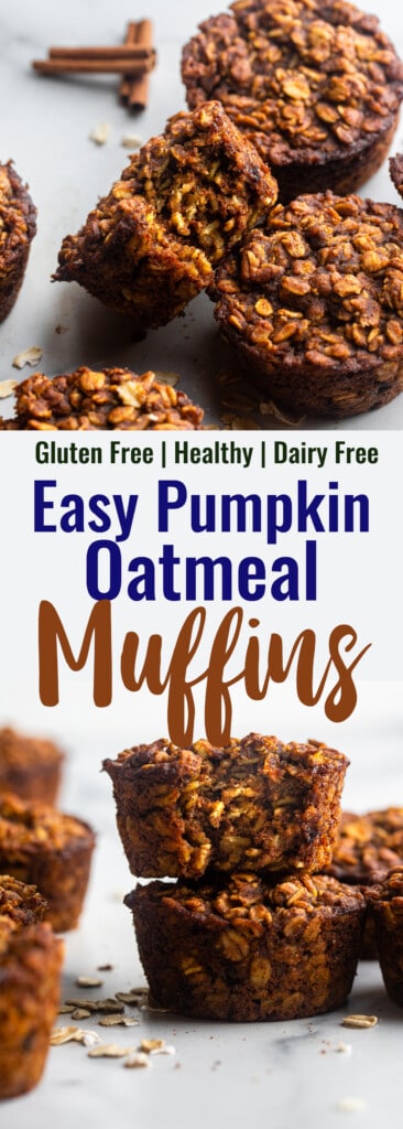 Pumpkin Oatmeal Muffins collage photo
