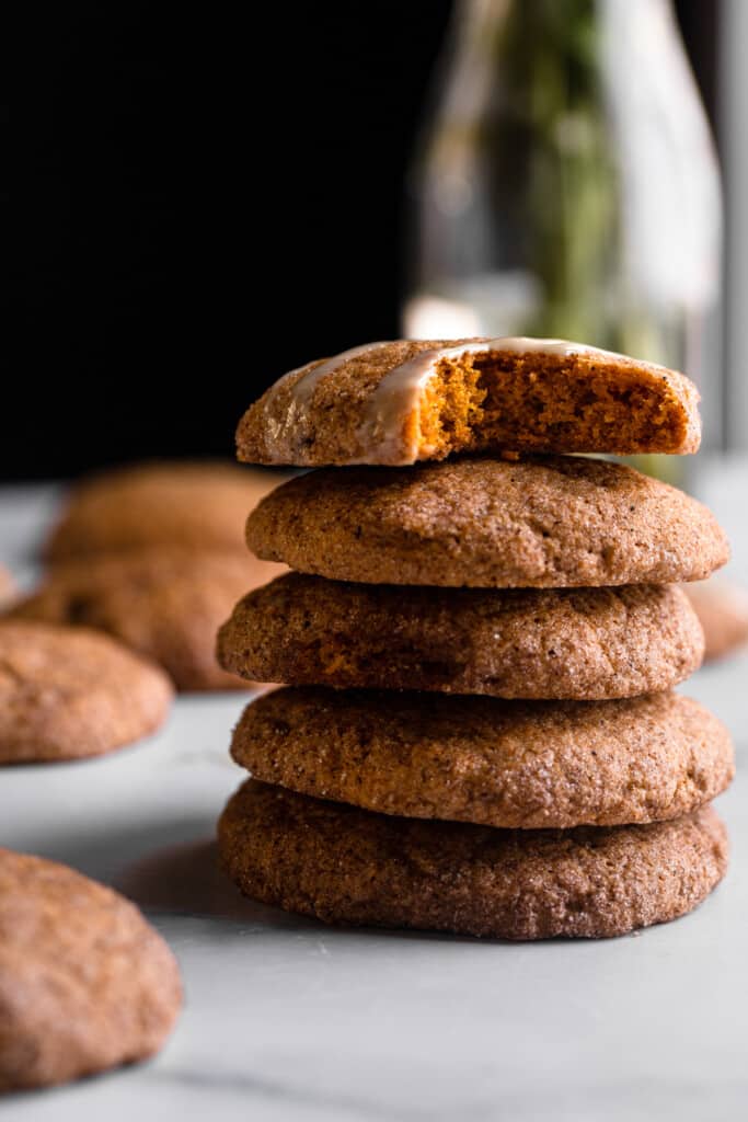 a stack of Vegan Pumpkin Cookies