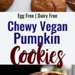 Vegan Pumpkin Cookies collage photo