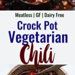 Crockpot Vegetarian Chili collage photo