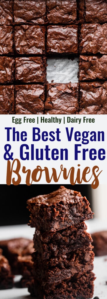 Vegan Gluten Free Brownies collage photo