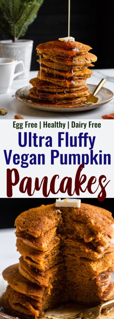 Vegan Pumpkin Pancakes collage photo
