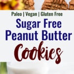 Sugar Free Peanut Butter Cookies collage photo