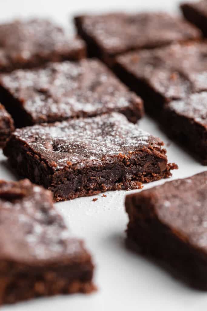 Sugar Free Brownies cut into squares