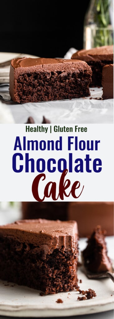 Almond Flour Chocolate Cake collage photo