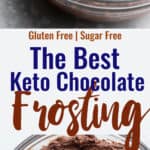 Keto Chocolate Frosting collage photo