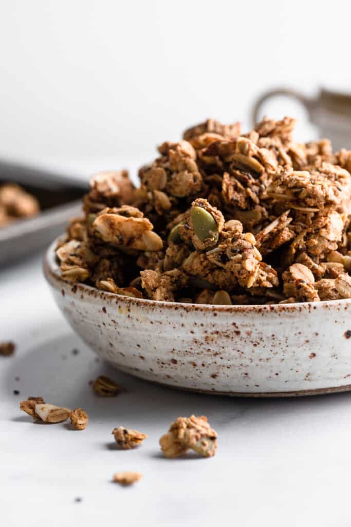 a bowl full of Protein Granola